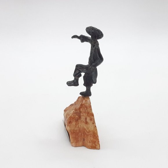 Isaac Jeheskel Dancing Rabbi Sterling Silver Statue - Picture 5 of 11